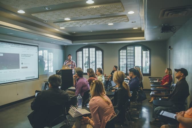 Mentors leading a workshop